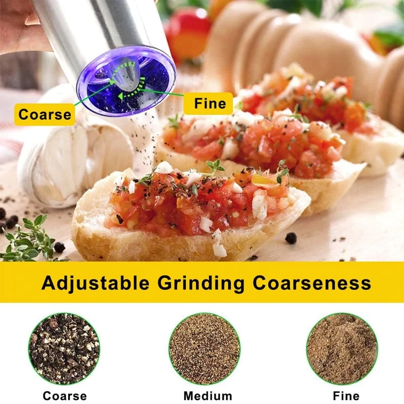 🔥🔥🌲Christmas Sale 49% OFF - Automatic Electric Gravity Induction Salt & Pepper Grinder - BUY 2 GET FREE SHIPPING