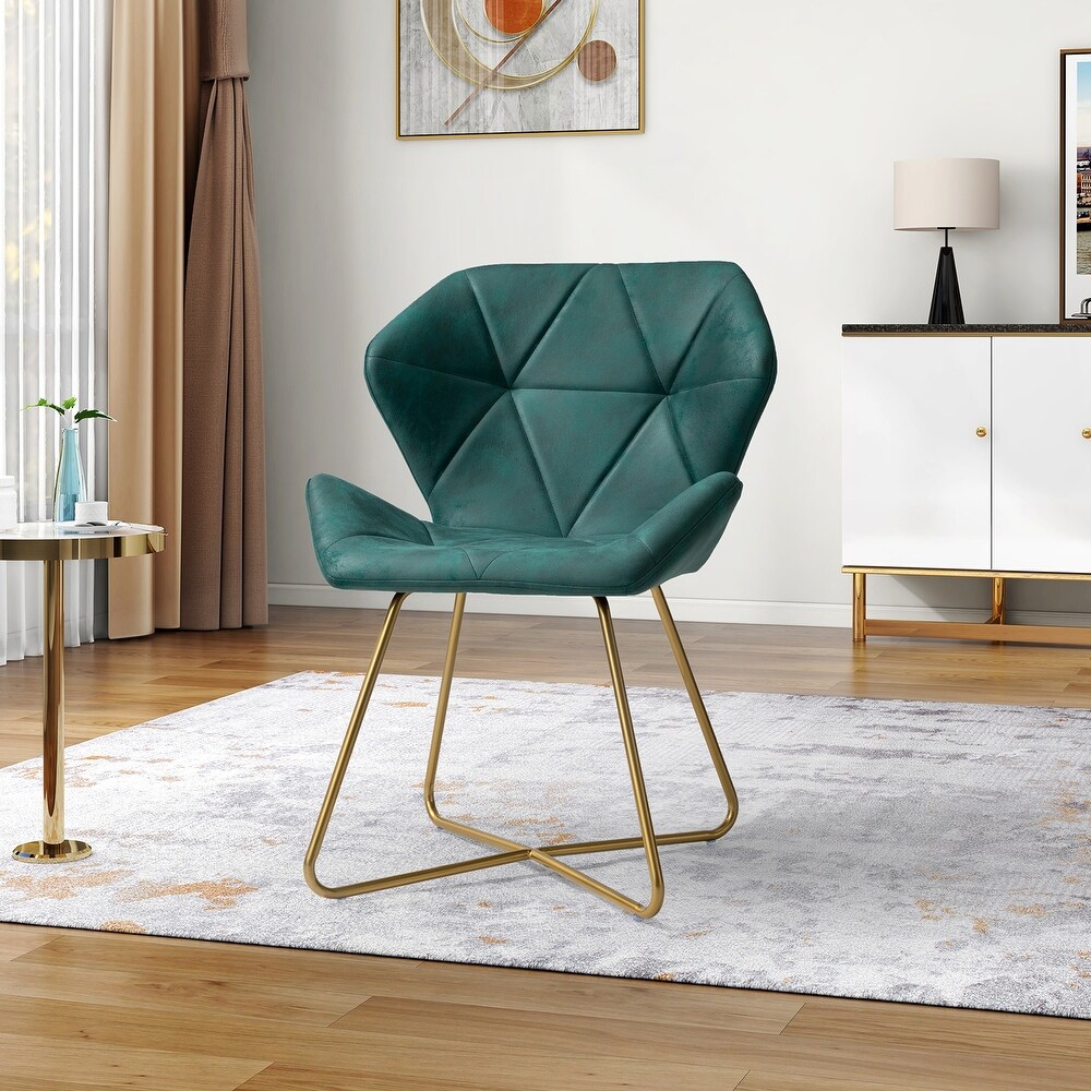 Rosa Accent Side Chair with X shaped Metal Base