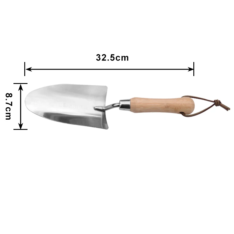 Hot Sale Flower Soil  Planting Digging Garden  grafting Tool Stainless Steel Head Bamboo Handle Gardening Trowel/