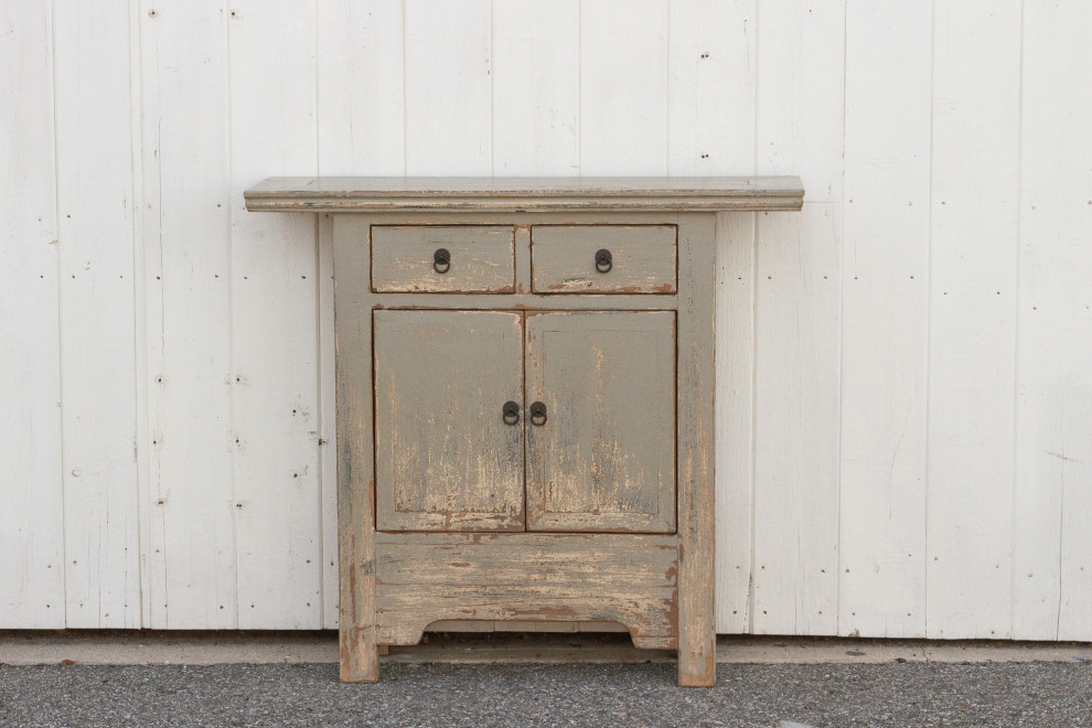 Painted Farmhouse Style Small Cabinet   Asian   Accent Chests And Cabinets   by De cor  Houzz