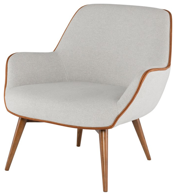 Evia Occasional Chair stone grey   Midcentury   Armchairs And Accent Chairs   by Virgil Stanis Design  Houzz