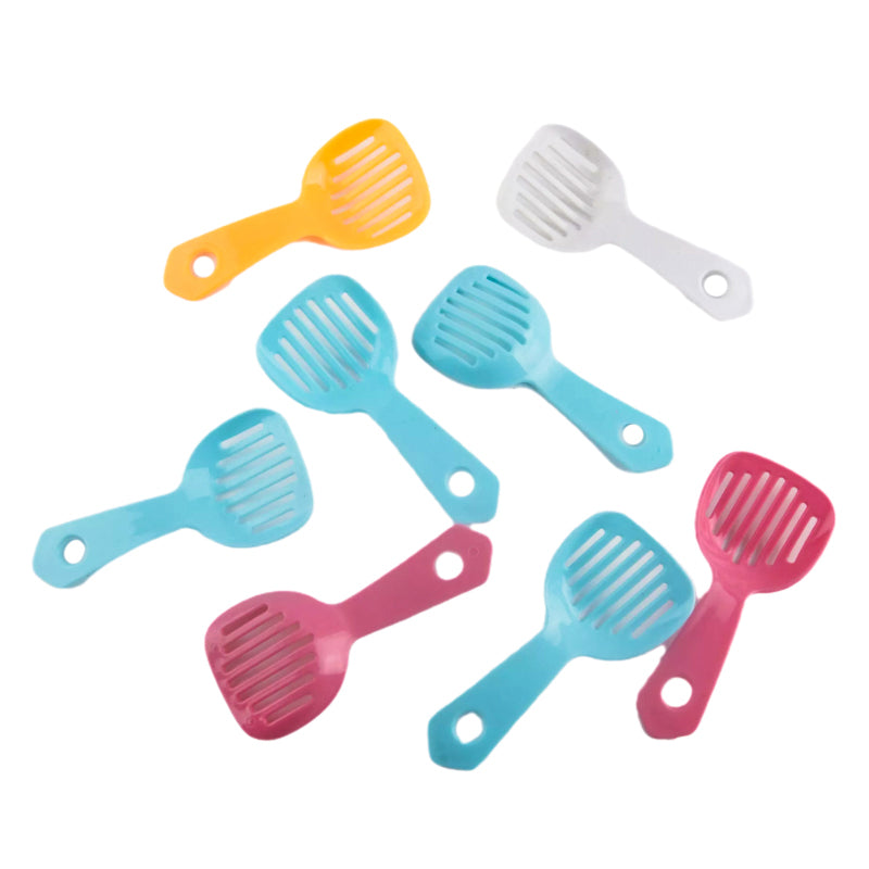 Hamster Litter Scoop Solid Color Plastic Hamster Scooper Small Pet Litter Scoop