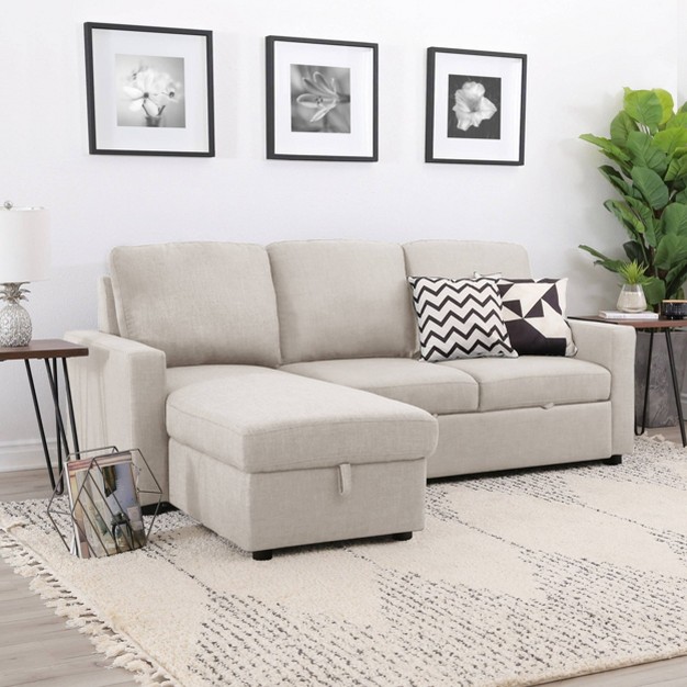 William Storage Sofa Bed Sectional Sand Abbyson Living