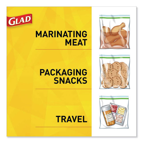 Clorox Glad Food Storage Bags | Sandwich Fold Top， 6.50