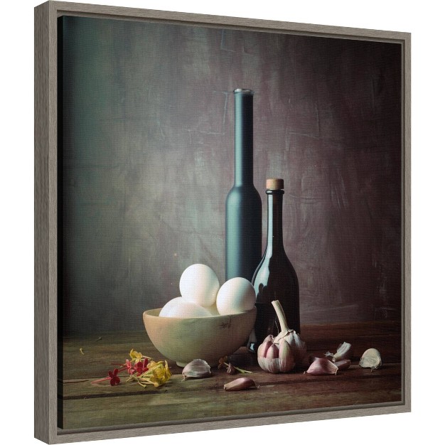 X 16 quot Kitchen Eggs And Bottles Still Life By Luiz Laercio Framed Wall Canvas Amanti Art