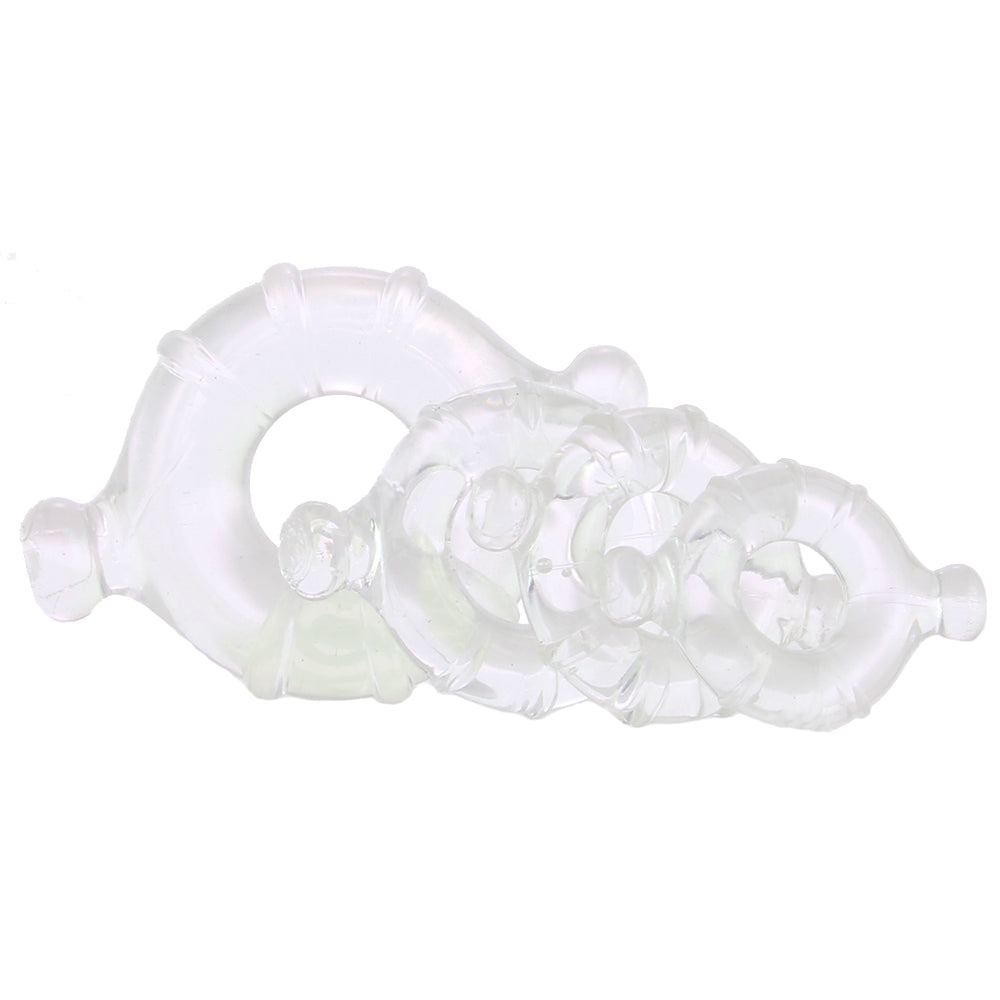 Renegade Vitality Cock Ring 4 Pack in Clear