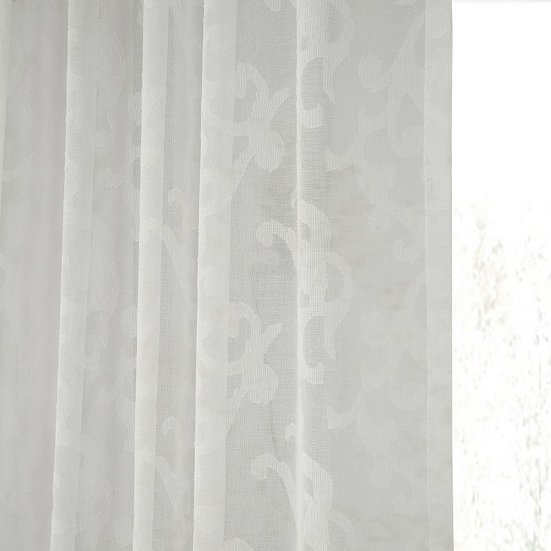 EFF Paris Scroll Patterned Sheer Curtain