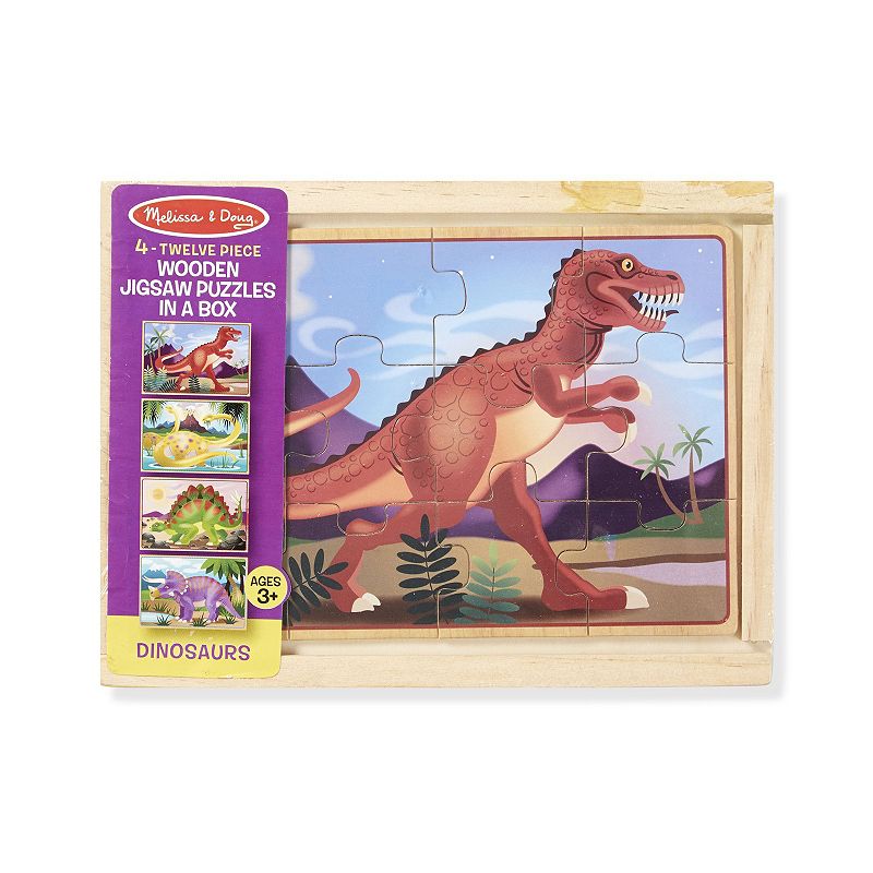 Melissa and Doug Dinosaur Jigsaw Puzzles Box Set