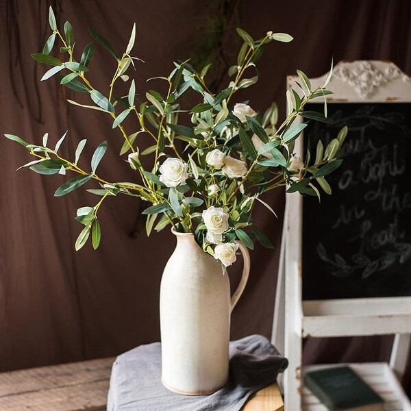 RusticReach Artificial Olive Leaf Stem