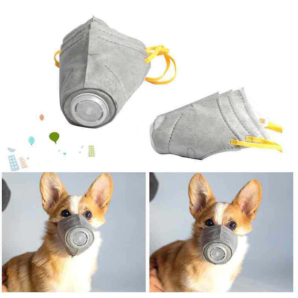 3 Pcs Breathable Dog Soft Cotton Mouth Muzzles Pet Respiratory Pm2.5 Anti Dust Protective Muzzles Transparent