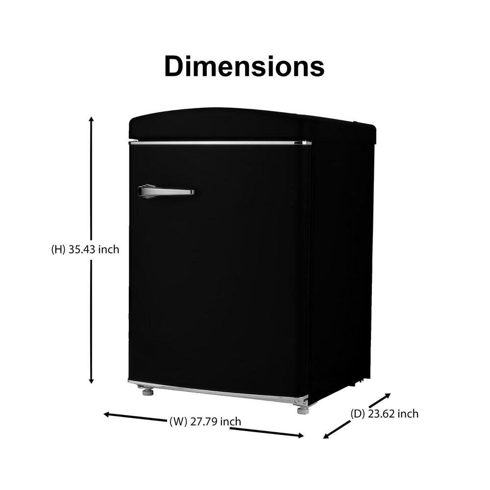 Conserv 3.2 cu. ft. Retro Convertible Refrigerator Freezer Frost Free in Black