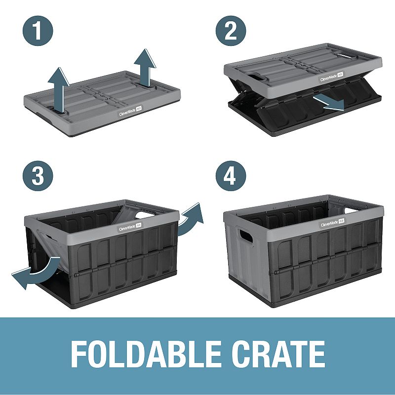 CleverMade Collapsible Storage Bin EcoCrate 3-piece Set