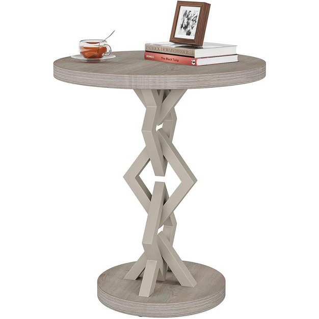 Tribesigns 2 tier Round End Table