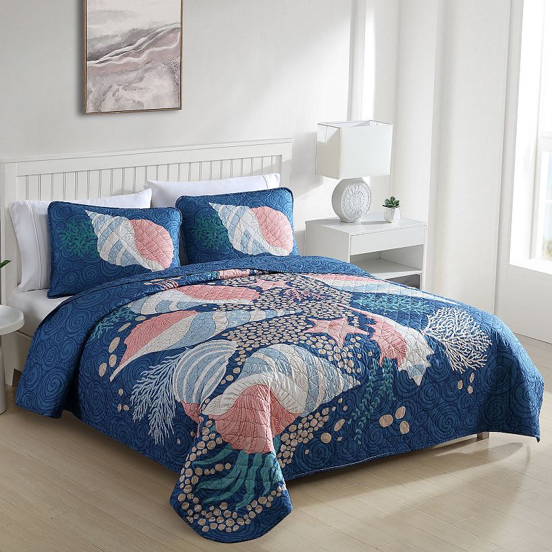 Caribbean Joe 3-Piece Coastal Quilt Set