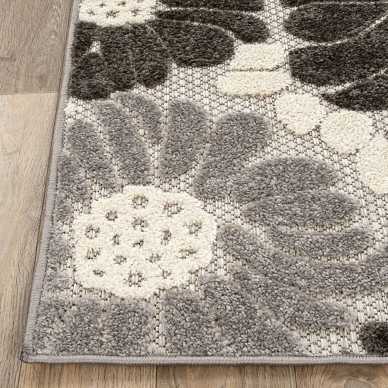 World Rug Gallery Palermo Modern Floral Flowers Indoor Outdoor Rug