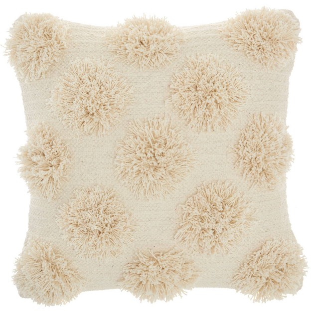 Life Styles Tufted Pom Poms Square Throw Pillow Mina Victory