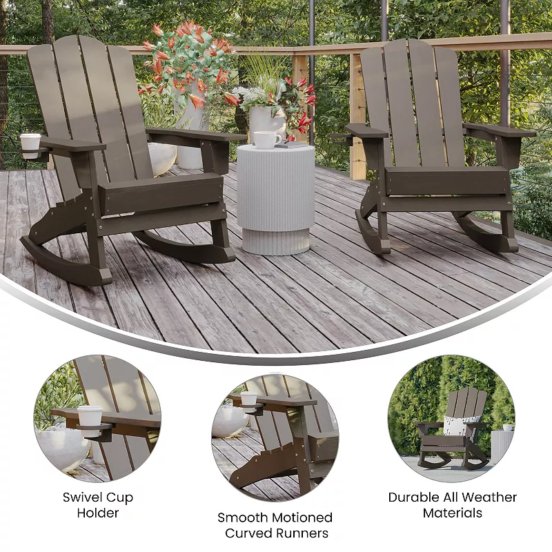 Taylor and Logan Nellis Indoor / Outdoor 2-piece Adirondack Rocking Chair Set