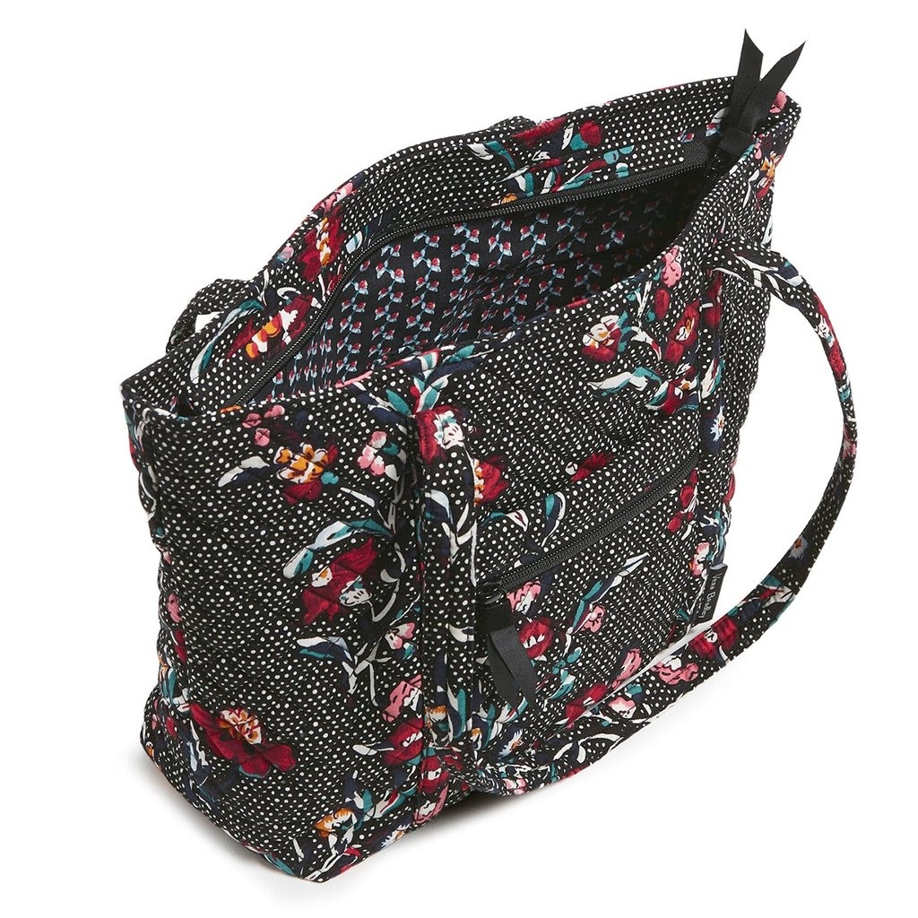 Vera Bradley  Small Vera Tote Bag in Perennials Noir Dot