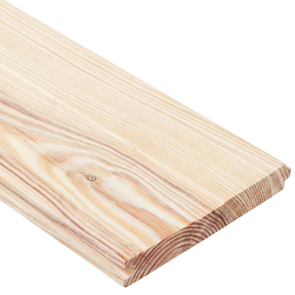 1 in. x 6 in. x 12 ft. #2 Southern Yellow Pine Tongue and Groove Flooring Board SY20106ALFL