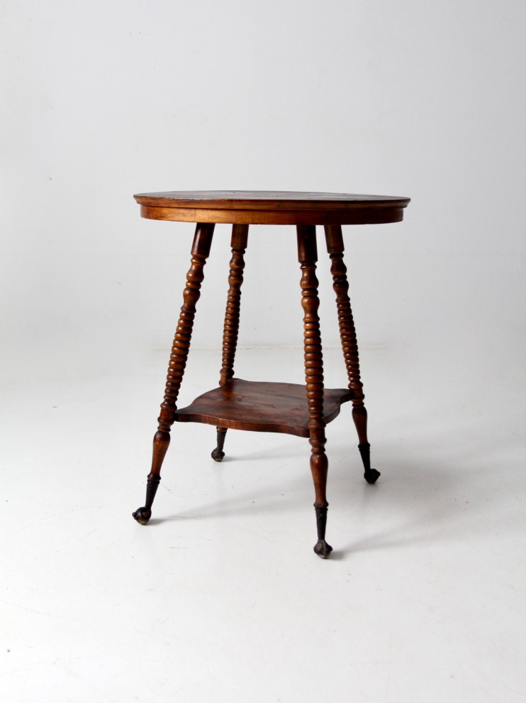 Consigned  Antique Ball  ampClaw Foot End Table   Traditional   Side Tables And End Tables   by 86 Vintage  Houzz