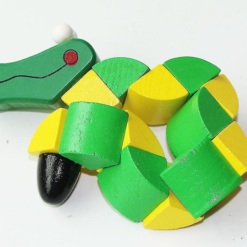 Wood Twisted Crocodile Twisting Building Blocks Children's Puzzle Cube Toy Starlight