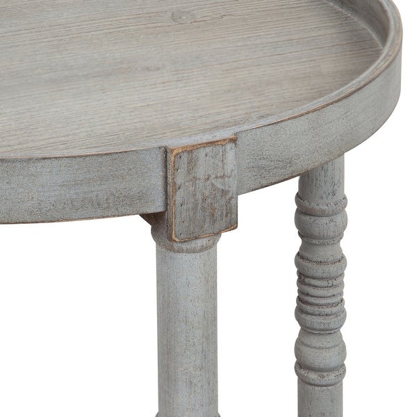 Kate and Laurel Bellport Round Wood Side Table - 20x20x24