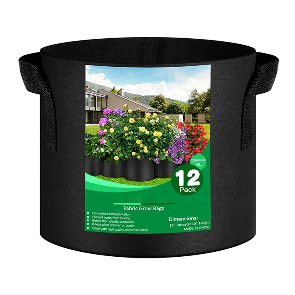 Logo Designing Felt Biodegradable grow bags 3 5 7 10 15 20 25 30 advanced nutrients planting pots for vegetables