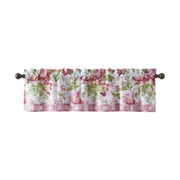 Forever Peony Window Valance Berry Waverly