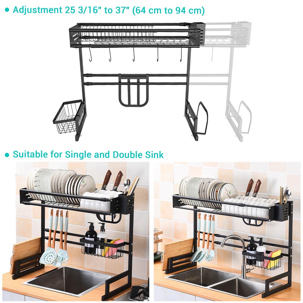 Yescom Large Dish Drying Rack Over Sink Adjust (23.6