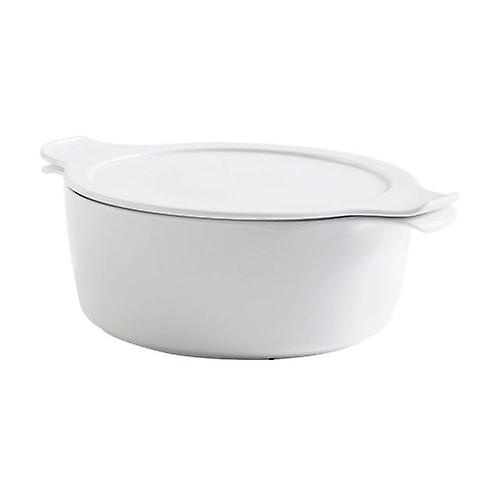 White porcelain pot set 20cm + lid (2g) 1 unit