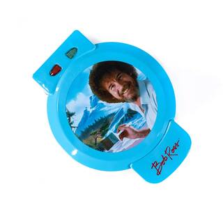 Uncanny Brands 900-Watt Bob Ross Blue Round American Waffle Maker WM1-BOB-BRO1