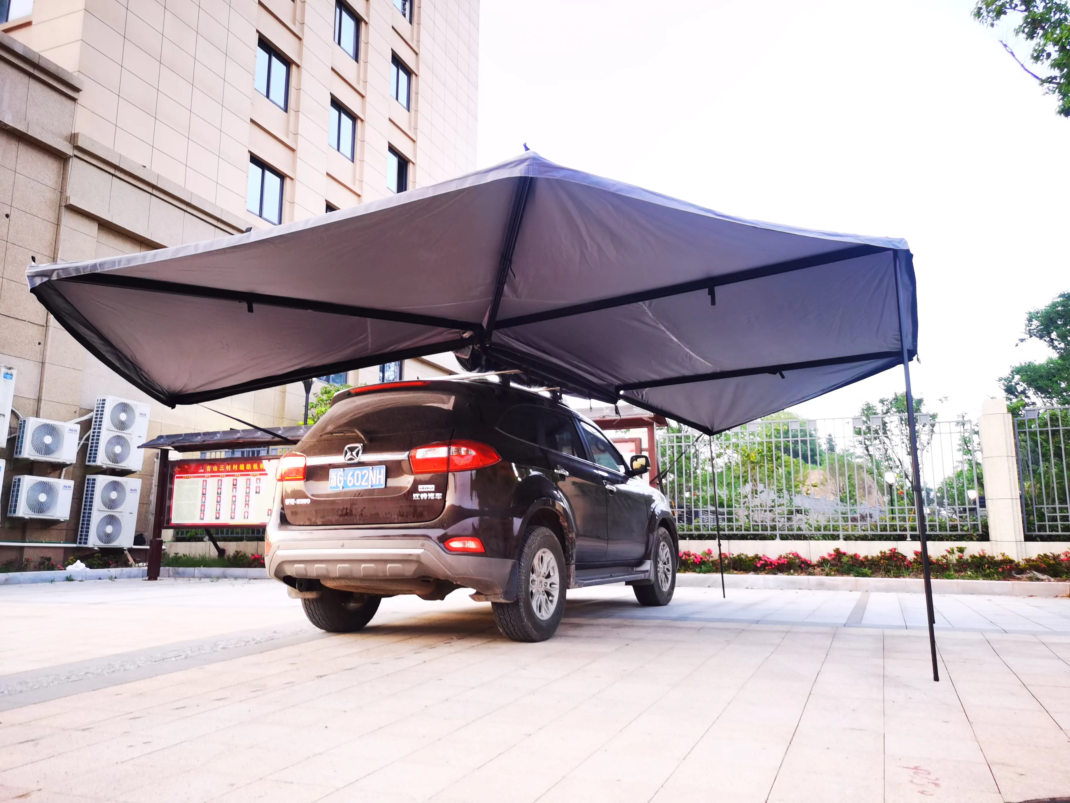 High Quality Cotton Canvas Car 270 Side Awning 270 Awning with Free Standing