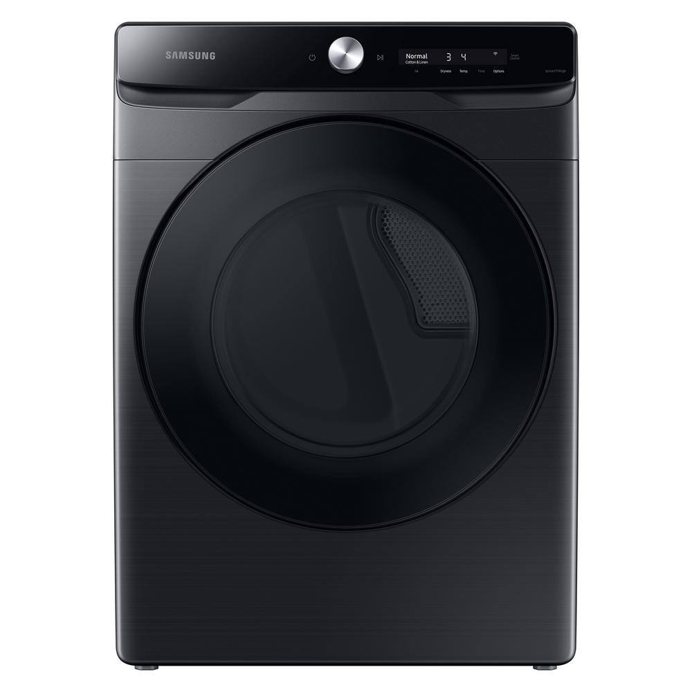  7.5 cu. ft. Stackable Vented Gas Dryer with Smart Dial and Super Speed Dry in Brushed Black DVG50A8600V