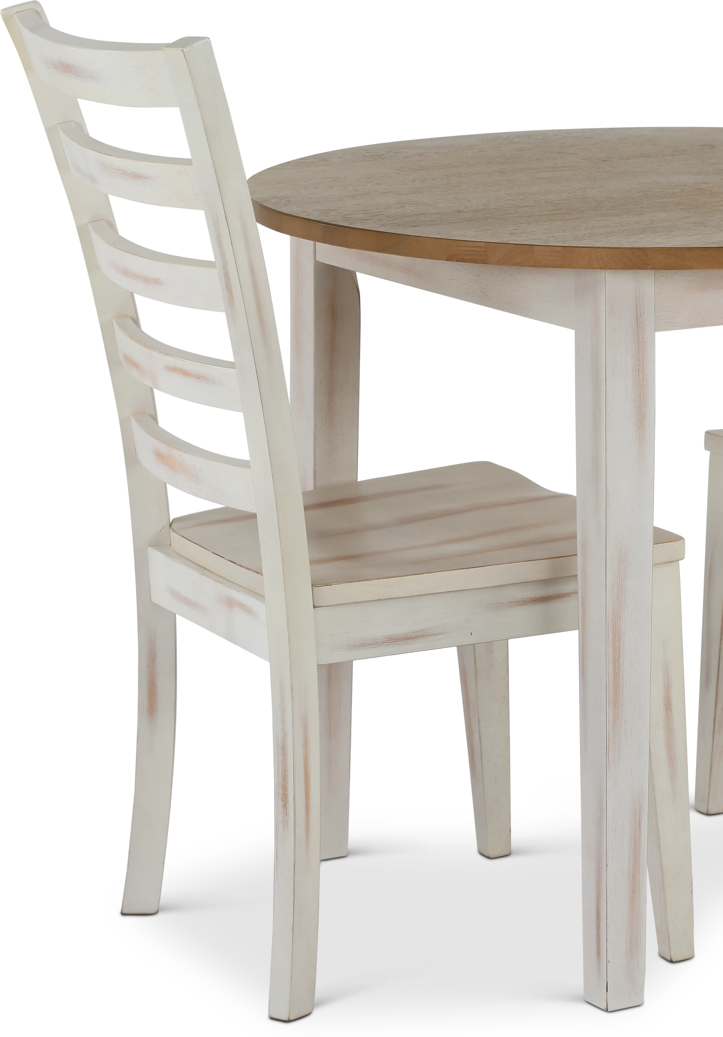 Prescott White and Wheat 3 Piece Dining Room Set