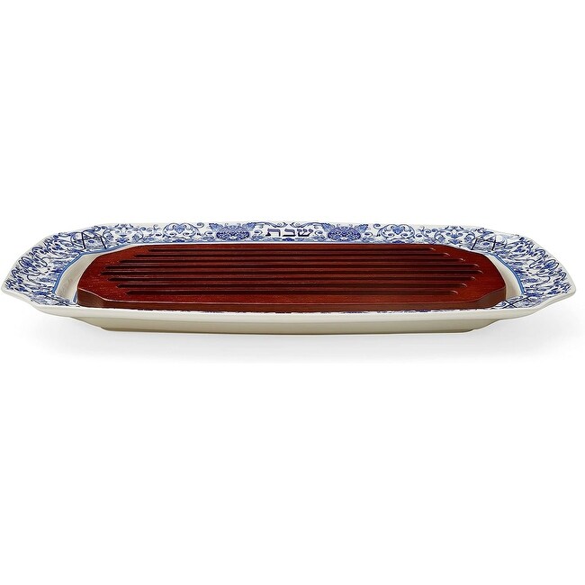 Spode Judaica Challah Tray with Wooden Insert   19\