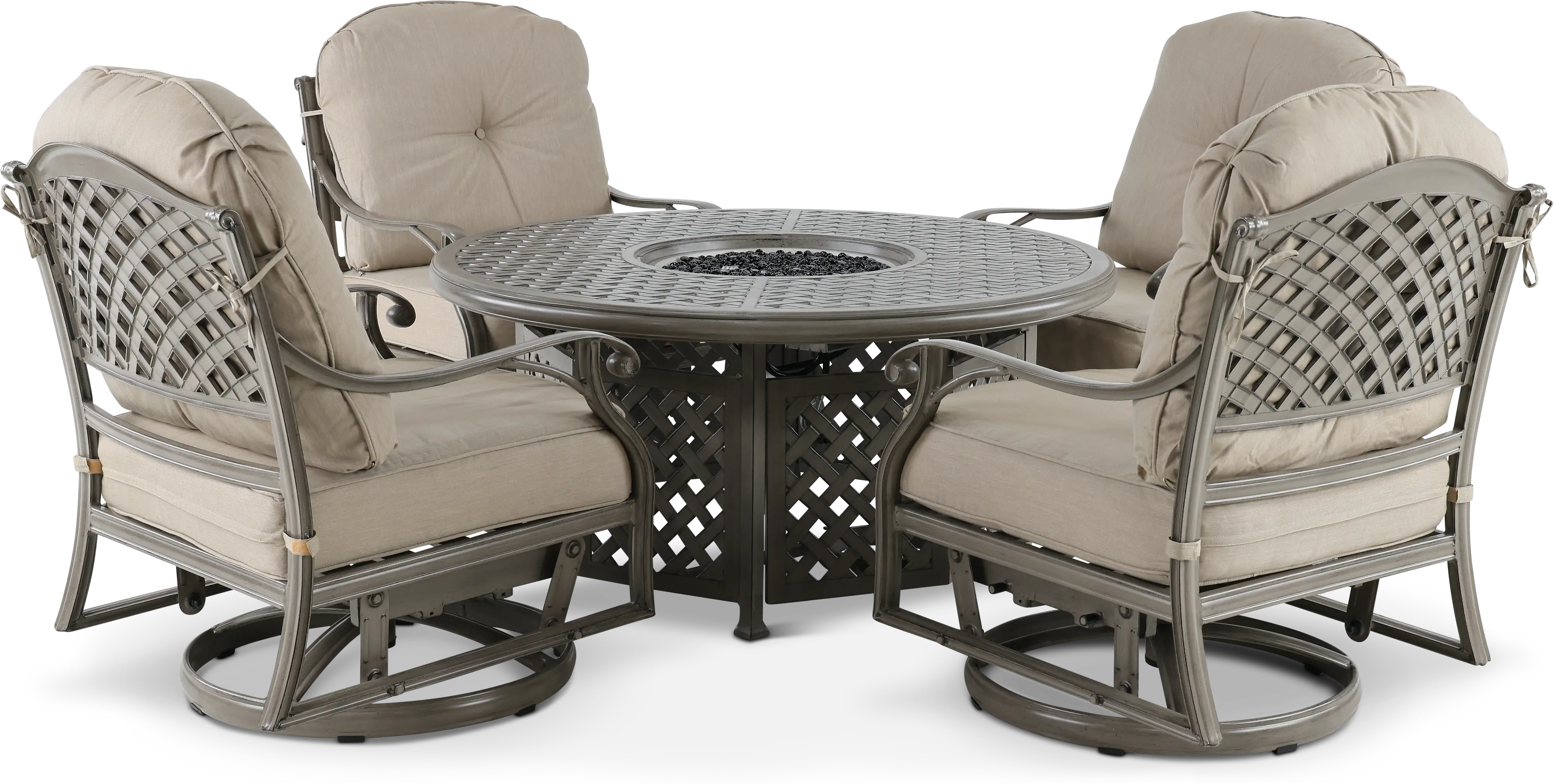 Macan 5 Piece Patio Fire Pit Set