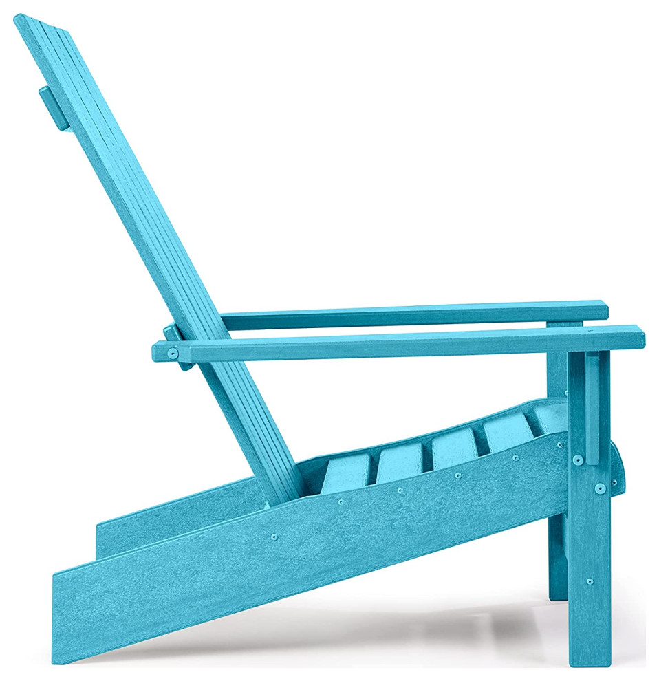 Unique Adirondack Chair  HDPE Construction and Straight Slatted Back   Contemporary   Adirondack Chairs   by Decor Love  Houzz