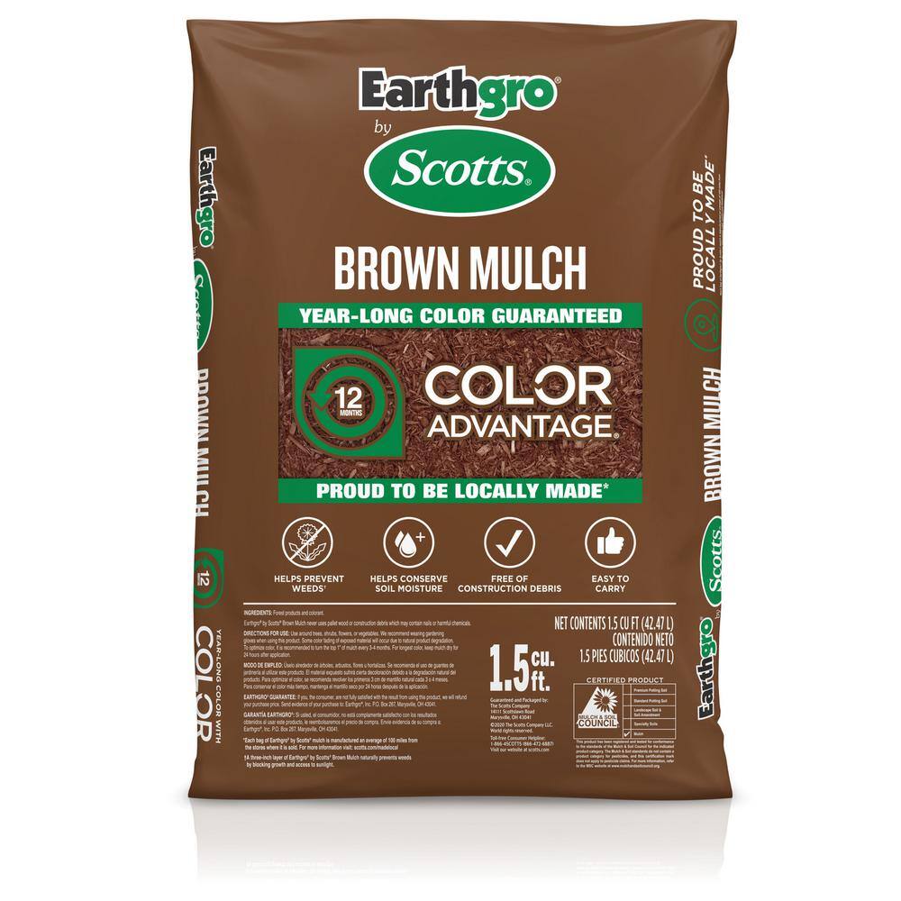 Earthgro 1.5 cu. ft. Bagged Brown Wood Mulch 88659180