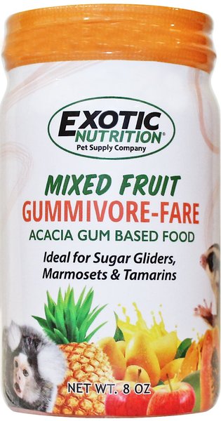 Exotic Nutrition Gummivore-Fare Mixed Fruit Sugar Glider Food， 8-oz jar