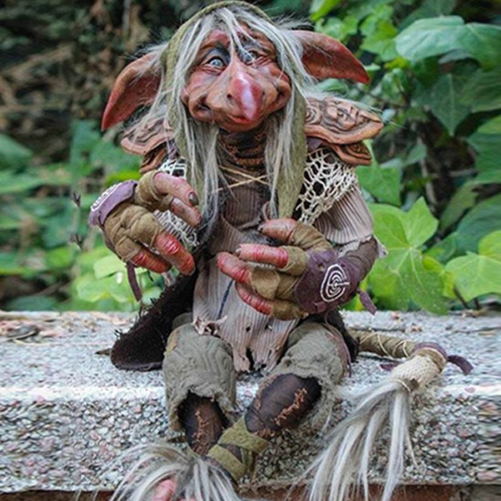 HEQU Halloween Garden Goblin Character Sculpture DecorationHandmade Statues, for Indoor Outdoor Home Yard Lawn Decor