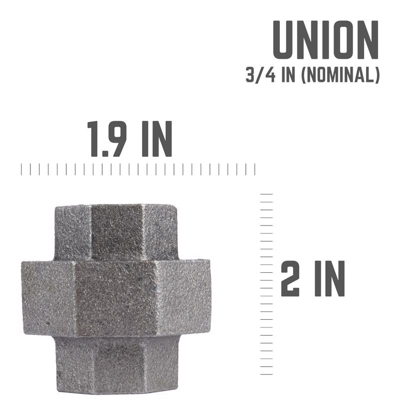 UNION IRON BLK 3/4