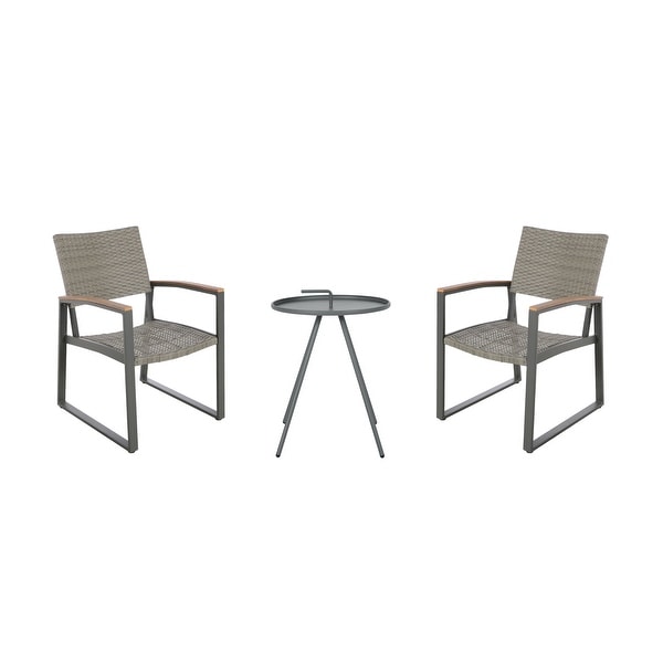 Glasgow Outdoor 2seat Aluminum / Wicker Chat Set by Christopher Knight Home