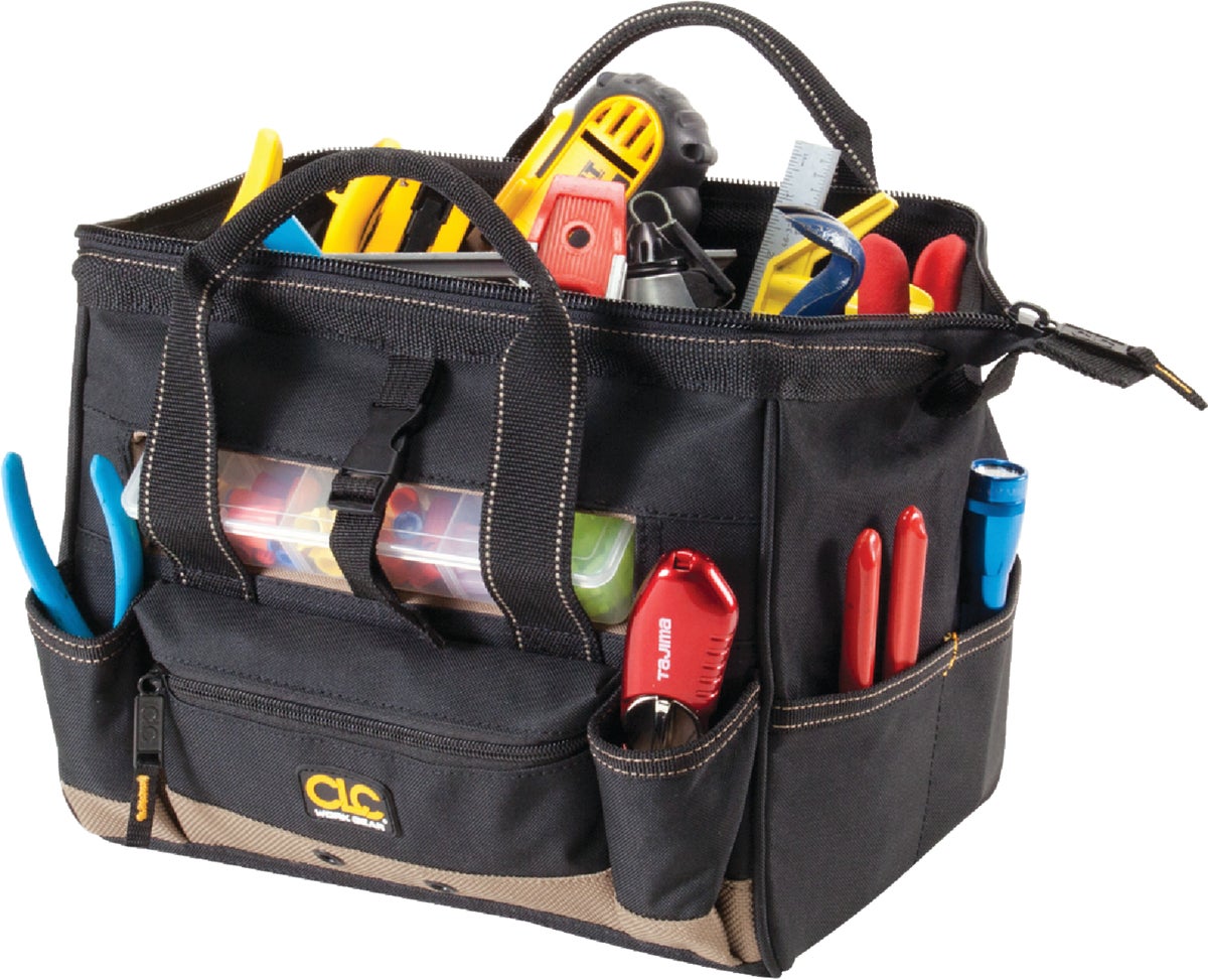 CLC 21-Pocket Tool Bag with Top-Side Tray Black