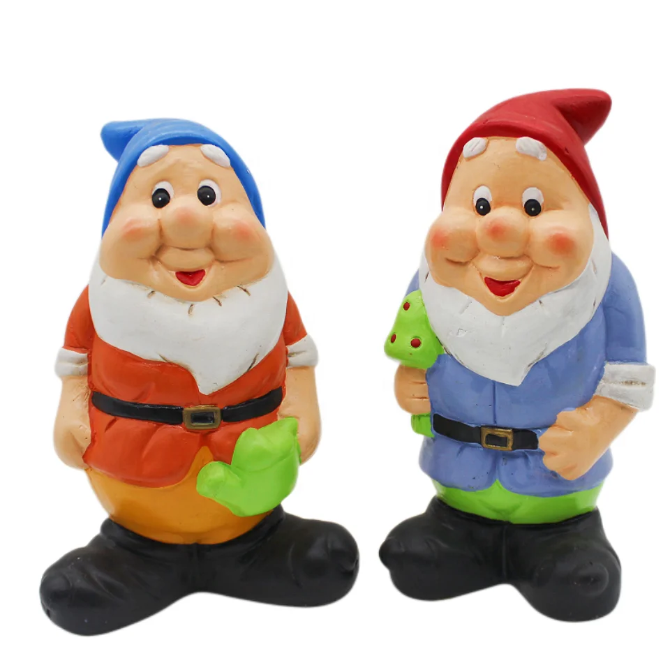 wholesales Custom Cute Gnome Set Dolls seven dwarfs glazed Ornament for home garden decoration