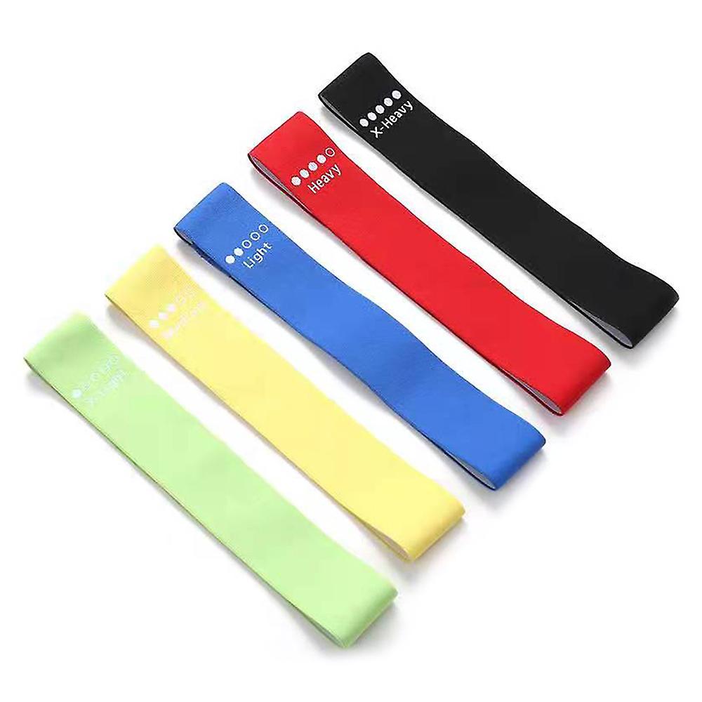 5 Pcs Resistance Loop Bands With Storage Bag For Yoga Home Gym Exercises Training