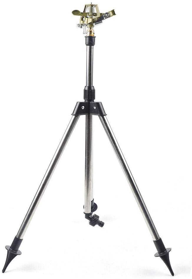 ANQIDI Farm Sprinkler Bracket Agriculture Irrigation Tripod Adjustable Triangular Stand 360° Rotating Lawn Garden Watering System