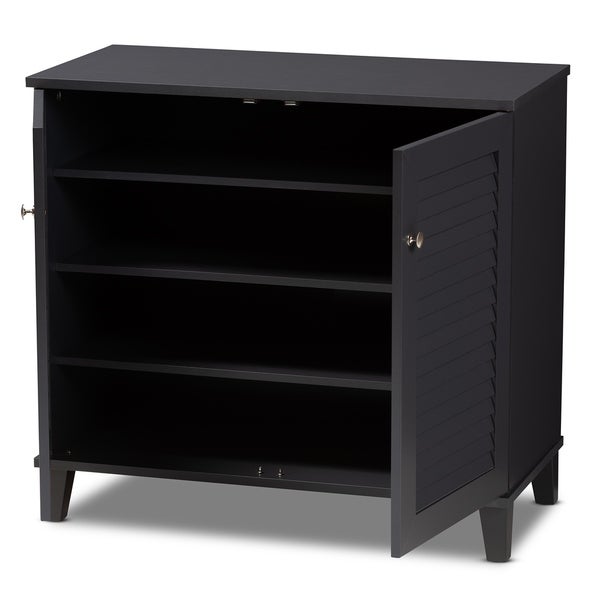 Copper Grove Zdolbuniv Dark Grey 4-shelf Shoe Storage Cabinet - - 28046204