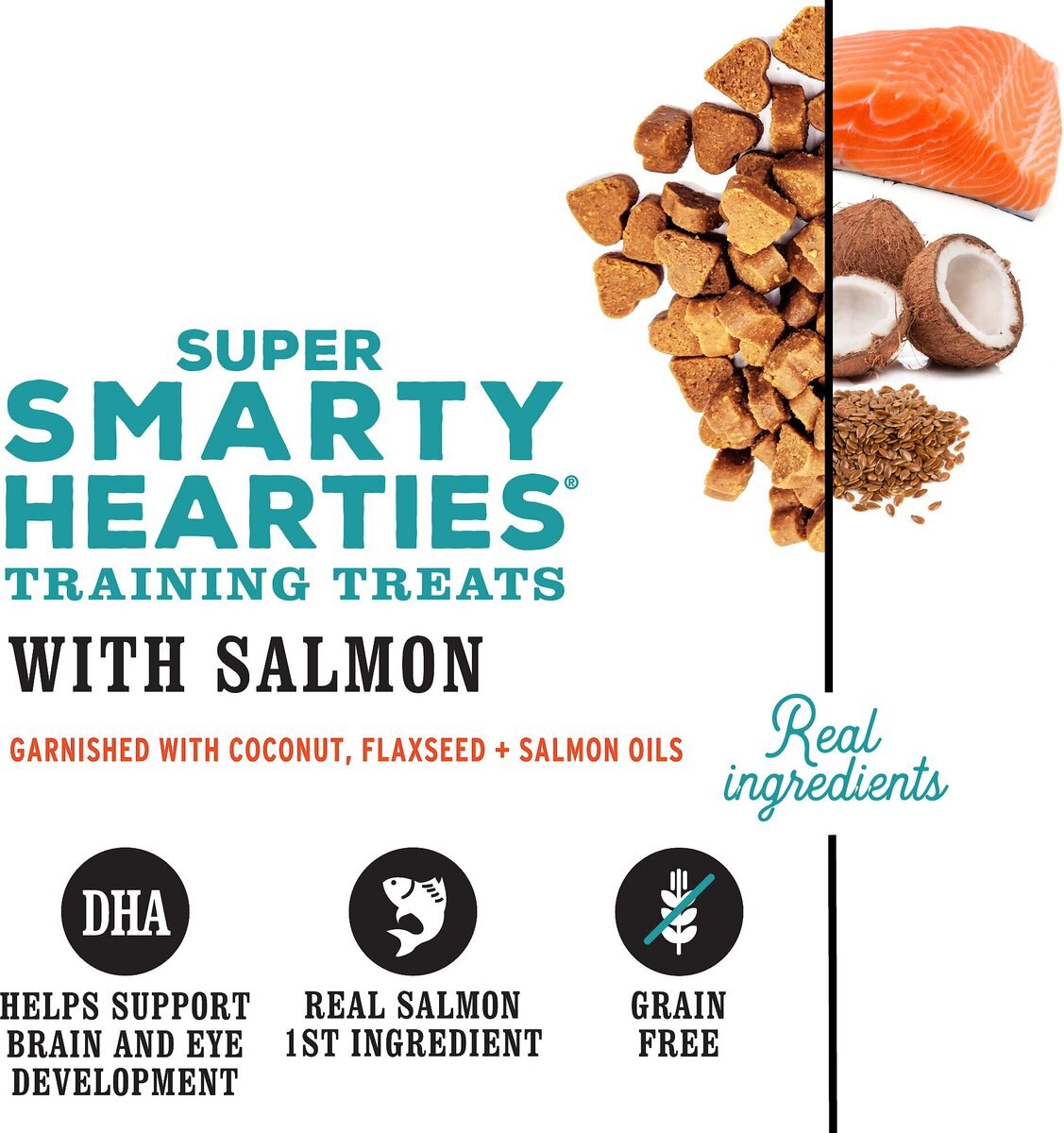 I and Love and You Super Smarty Hearties Grain-Free Salmon Dog Treats