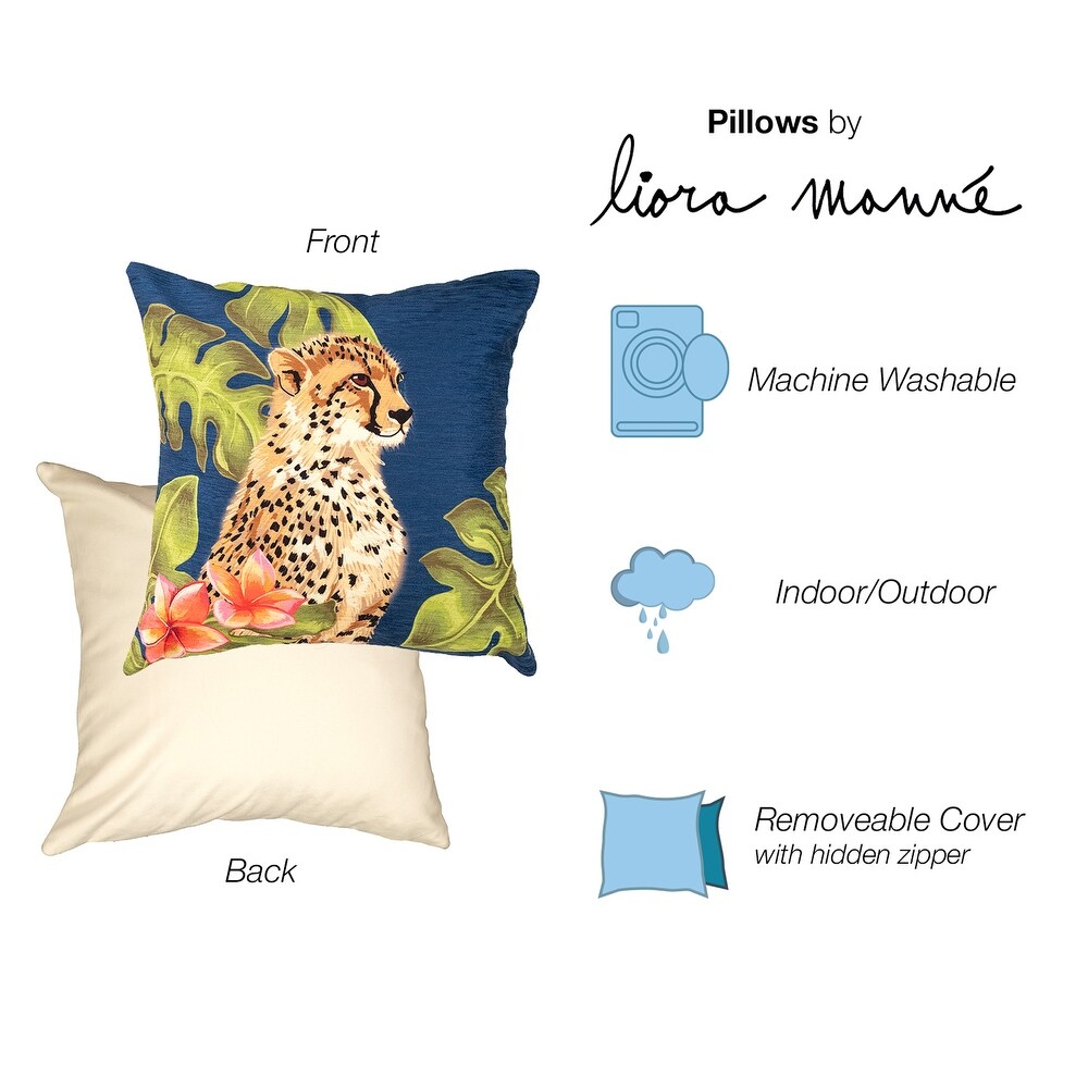 Liora Manne Illusions Cheetahs Indoor/Outdoor Pillow