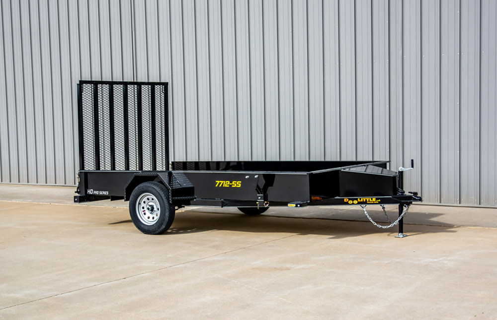 Doolittle Steel Sided Open Utility Trailer 12and#8217;x77 Single Axle HD Pro Toolbox ;